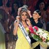 Enlarge The new Miss Universe 22 year old Dayana Mendoza received the crown from Riyo Mori  Miss Universe 2007