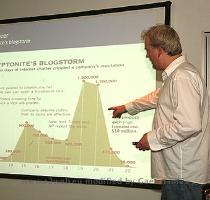 Vincent Everts en Marketingfacts kapelmeister  Marco Derksen   Naast sessies over uiteenlopende onderwerpen als bloggen  effectmeting  mobile applicaties en online registratiemogelijkheden was voor mij het concept  ��n op ��n met     de hit van de