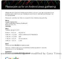 Oh would you look at this  Google has booked an  Android Press Gather Event  on the 5th of January  Why isn t that the rumored release date for the Nexus One  Oh yes  it is   With the launch