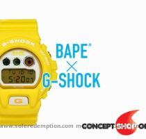 Posted by Holy Toes on March 17th  2007 Check out the collaboration between Bape x G Shock wristwatch in Yellow  The watch is now available at Concept Shop  Via Concept Shop