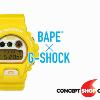 Posted by Holy Toes on March 17th  2007 Check out the collaboration between Bape x G Shock wristwatch in Yellow  The watch is now available at Concept Shop  Via Concept Shop