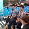 Kradam Press Conference Posted by Kim on May 19th  2009 filed in American Idol Kris   Adam = waaay too much cuteness  Yesterday afternoon they did a press conference outside the Nokia theater  where they were asked a bunch of dumb questions like  how do you sing so