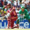 Lendl Simmons of West Indies hits out watched by Mark Boucher of South Africa during the ICC World Twenty20 Super Eights match between South Africa and West Indies at The Brit Oval   Getty