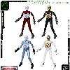 The black and gold Time Traveler is my favorite of the new color schemes  These renders also feature one of his two new cyber module breastplates designed by Dave Waugh  The color models for the Series 1 set of Time Travelers  Note that these pre viz models used a generic bald head as a stand in