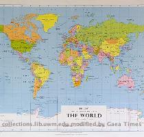 Browse Entire Collection Philips  Smaller School Room Map of the World  1978