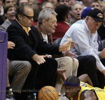 November 13th  2005 Jack Nicholson at the LA Lakers vs Phoenix Suns game Jack Nicholson attended the LA Lakers vs  Phoenix Suns game at Staple Center  November 3  2005  in Los Angeles On the photo you can see Jack Nicholson making the call as Los Angeles