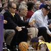 November 13th  2005 Jack Nicholson at the LA Lakers vs Phoenix Suns game Jack Nicholson attended the LA Lakers vs  Phoenix Suns game at Staple Center  November 3  2005  in Los Angeles On the photo you can see Jack Nicholson making the call as Los Angeles