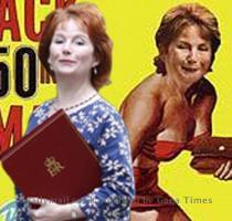 The first site you reach features a mock up 1950s movie poster of the politician in a skimpy outfit  Hazel Blears reaches new heights on Google