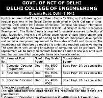 View the Ads pictures below  Contact Detail  Delhi College of Engineering  New Campus  Bawana Road