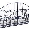 Description  Metal gate model  Iron Gate fence entrance  might be used for various real estate buildings or construction sites