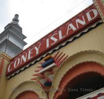 Entrance to Coney Island  a tiny arcade within Luna Park in North Sydney