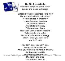 Four Songs For Simon 7  EP   1990   It s so true lyrics   Mr so incredible lyrics   Embers   The Girl That I Once Knew lyrics