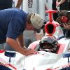 because of the qualifying procedure  will start 23rd  The last time a second day qualifier ran faster than the pole speed was in 1996  Arie Luyendyk   AJ Gives his Grandson a few last pointers before his run � Oak Park Journal by Dan Peters