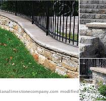 Classic Complement? to top off your brick or stone wall  Indiana Limestone wall caps are available in both a smooth or rock face finish and will lend a strong accent to your masonry design