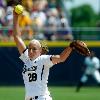 <p>Missouri s Kristin Nottelmann pitches against Hawaii in the first inning of a game at the NCAA Women s College World Series softball tournament  in Oklahoma City  Thursday  June 3  2010  Hawaii won 3 2  < p>