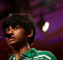 <p>Surjo Bandyopadahyay  of Lusby  Maine  ponders a word during the 2010 Scripps National Spelling Bee in Washington  Thursday  June 3  2010  < p>