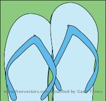 EPS Vector Graphic file by clicking on the  Download Zipped EPS  link at the bottom  or you can right click on the image and click  save as  to download the JPEG image  Blue flip flops on removable  EPS only  green background