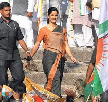 Rajneeti   shooting of this movie started earlier this year  Though the entire story of the movie is not out officially  it is rumored to be heavily influenced by politics during Indira