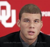 AP Photo 2 months ago In this April 7  2009 file photo  Oklahoma sophomore and Associated Press College Player of the Year Blake Griffin announces that he will make himself eligible