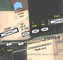 After the prisoners were escorted to the rear the brigade started to re organize  Waterloo map 6  The picture shows the location in the afternoon  16 00 hours  The wounded general van Bijlandt transfers command to Lieutenant Colonel De Jongh to lead the remnants of the