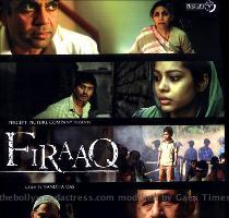 Firaaq Cast   Nasseruddin Shah  Paresh Rawal  Dipti Naval  Raghubir Yadav  Sanjay Suri  Tisca Chopra  Some new talents like Shahana Goswami and Nowaz Director   Nandita Das Producer   Percept