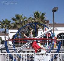 to step inside a gyroscope  The Orbotron will fulfill that wish  rotating you around all three axes at once  Give it a try   it s not nearly as disorienting as it looks