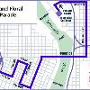 10 00 AM Memorial Coliseum to Downtown   View Parade Route Map   Starlight Parade Saturday  June 5  2010