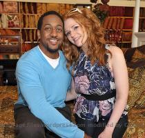 Jaleel White and Leyna Juliet Weber posed for pics while filming  Road To The Alter  at Pier 1 Imports in Los Angeles  Ladies wouldn t you say that Jaleel grew up to be a rather nice looking