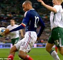 Fortunate  Thierry Henry s handball helped France to the World Cup finals in South Africa Domenech isn t a popular figure with the French footballing public  despite taking the national team