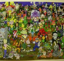 155 Phish Songs Illustrated Doodled and numbered By  SCULLO 13x17 5 80 lb glossy cover