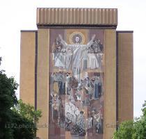 On the Notre Dame campus  there is a mural on the side of Hesburgh Library entitled  The Word of Life   Most call it  Touchdown Jesus   The commencement will be held at Notre Dame Stadium  but looming over Notre Dame s endzone is the mural