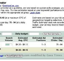 but  highly wasteful  terms  According to google  you will get 75 94 clicks a day if you are going for a term like  promotional products   and have real deep pockets  Up to $580   day  Look at the important data here    75 94 clicks per DAY   and key phrase  promotional products   Why would anyone spend time and money  $4 $6 per click  dumping 94 people who searched for