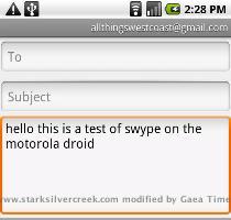 voice recognition which works extremely well  for entering text on a keyboard  virtual keyboard in portrait  virtual keyboard in landscape  and  the often maligned  physical keyboard slider  But  again thanks to Google s open strategy  plugging in alternative keyboard technology is a snap  Take Swype  the stunning  game changing new technology for entering text on a QWERTY