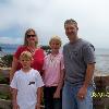 A lady was nice enough to offer take a family picture for us The 17 Mile Drive ended at Pebble Beach Golf Course  Here is the 18th hole  as close as we could get without paying an insane amount of money for green fees