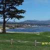 The 17 Mile Drive ended at Pebble Beach Golf Course  Here is the 18th hole  as close as we could get without paying an insane amount of money for green fees