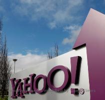 Click Image to Enlarge Justin Sullivan Getty The Yahoo logo is seen on a sign outside of the Yahoo Sunnyvale campus on January 22  2008 at Sunnyvale  California