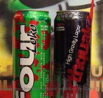 FOUR BREWING COMPANY TRIES TO DESTROY THE WORLD    BEHOLD THE POWER OF FOUR LOKO WATERMELON AND THE WRATH OF EARTHQUAKE HIGH GRAVITY LAGER 06 09     Just released at the end of April  the infamous Four Brewing company serves up yet more brain killing beverages  Four Loko Watermelon is 24 oz and contains the obligatory 11  alcohol that