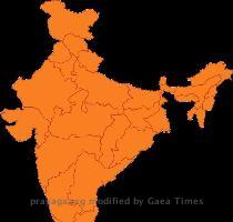 Indian States Map  2006  Basic outlines of states updated to 2000 state reorganization boundaries