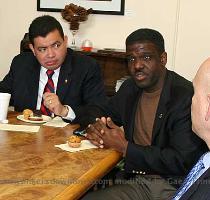 Legislators Ken Jenkins and Jose Alvarado and BID Board members Kolenda  Dearden  Klein and Bouet in the BID office to discuss various transportation concerns in the Downtown