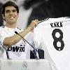 Super eight  Kaka is unveiled Kaka  who completed his medical earlier in the day having landed in the Spanish capital in the morning  has penned a six year contract and has cost Madrid �