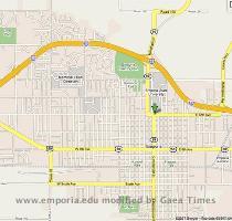 Wichita Airport to ESU Map of Emporia Click to Enlarge