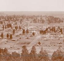 In the mid 1890s  Flagstaff was little more than a clearing the forest  The Woody house was just out of the frame at lower left