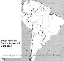 Jordan  Lebanon  United Arab Emirates Chapter Two  Maps These locations will be on the first test  Brazil  Argentina  Peru  Bolivia  Ecuador  Chile  Colombia  Venezuela  Haiti  Costa Rica Get a blank map of Latin America here  scale  large scale vs  small scale how do Geographers use these terms vs  popular use of terms map projection and the problems inherent in projection