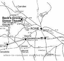 View larger size DIRECTIONS HOW TO FIND US  Although Beck s Grove is definitely  country   it is easily accessible by well maintained state and county roads  From Syracuse  Routes 5