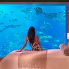 on an artificial island off the Persian Gulf coast is among the city state s biggest bets that tourism can help sustain its economy once regional oil profits stop flowing  Enlarge Sea view  A bedroom looks onto the giant aquarium