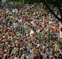 On the same day England lost against Portugal  People celebrating Portugal