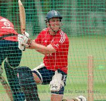 Net profit  Andrew Strauss looks in good shape after overcoming a hamstring injury to lead England against the West Indies today