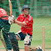 Net profit  Andrew Strauss looks in good shape after overcoming a hamstring injury to lead England against the West Indies today