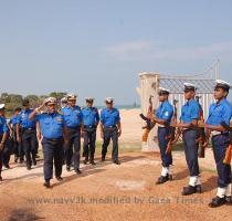 Commander of the Sri Lanka Navy Vice Admiral Thisara Samarasinghe visited the Naval Bases in Mannar yesterday  30 December 2009   He looked into the administrative  security and