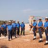 Commander of the Sri Lanka Navy Vice Admiral Thisara Samarasinghe visited the Naval Bases in Mannar yesterday  30 December 2009   He looked into the administrative  security and